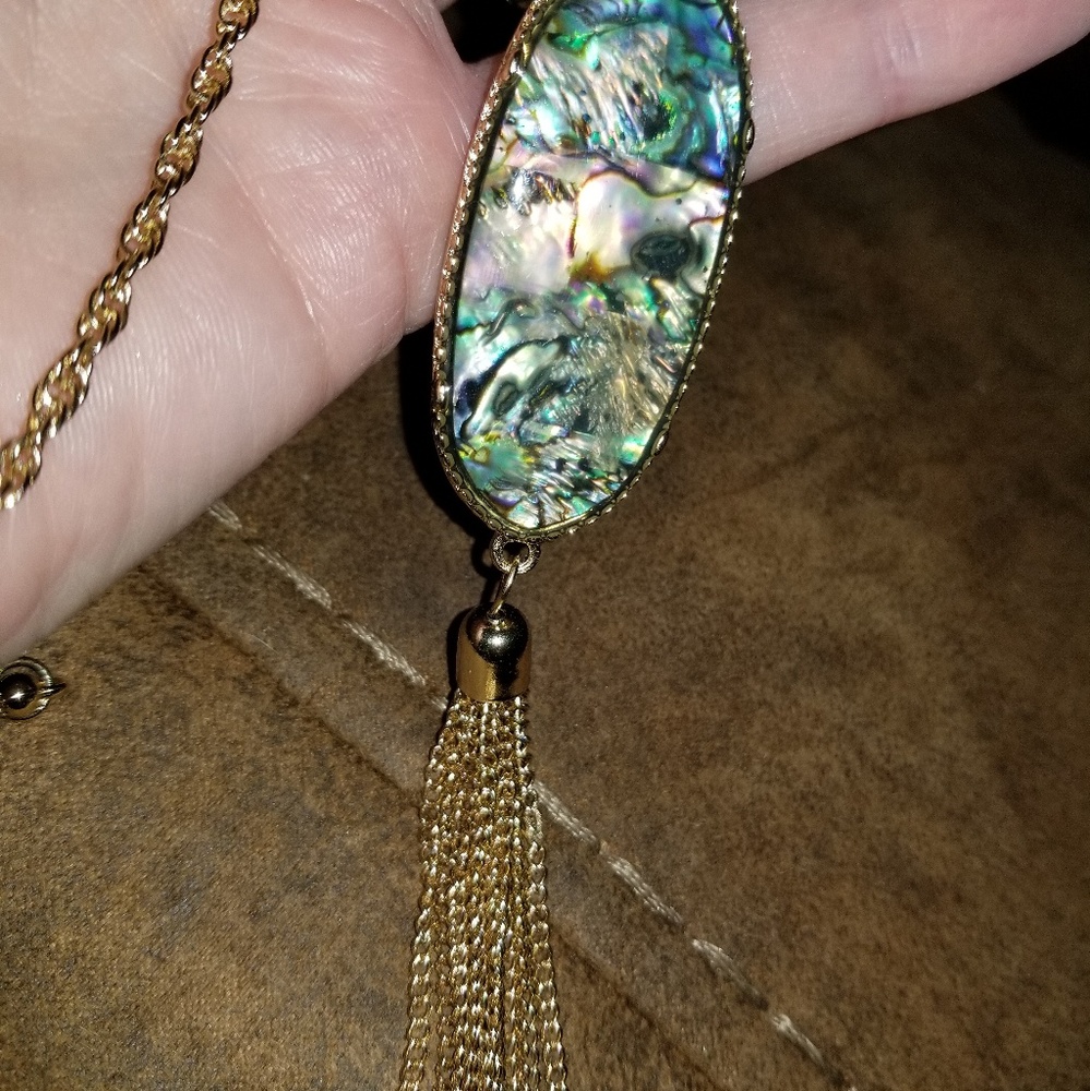 Abalone tassel necklace - Picture 2 of 5
